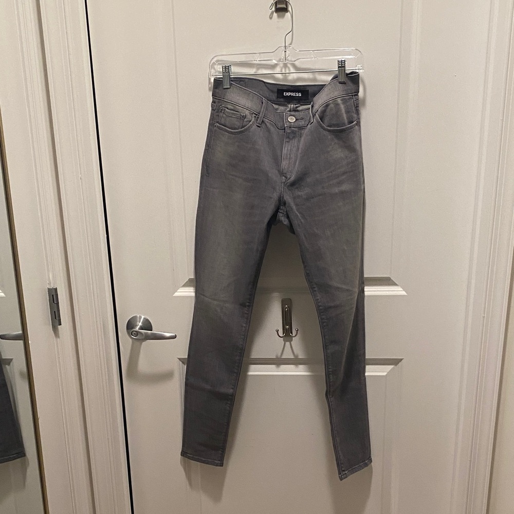 Express Women's Gray Skinny Jeans